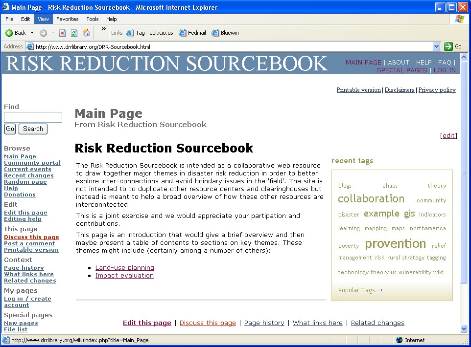 Risk Reduction sourcebook